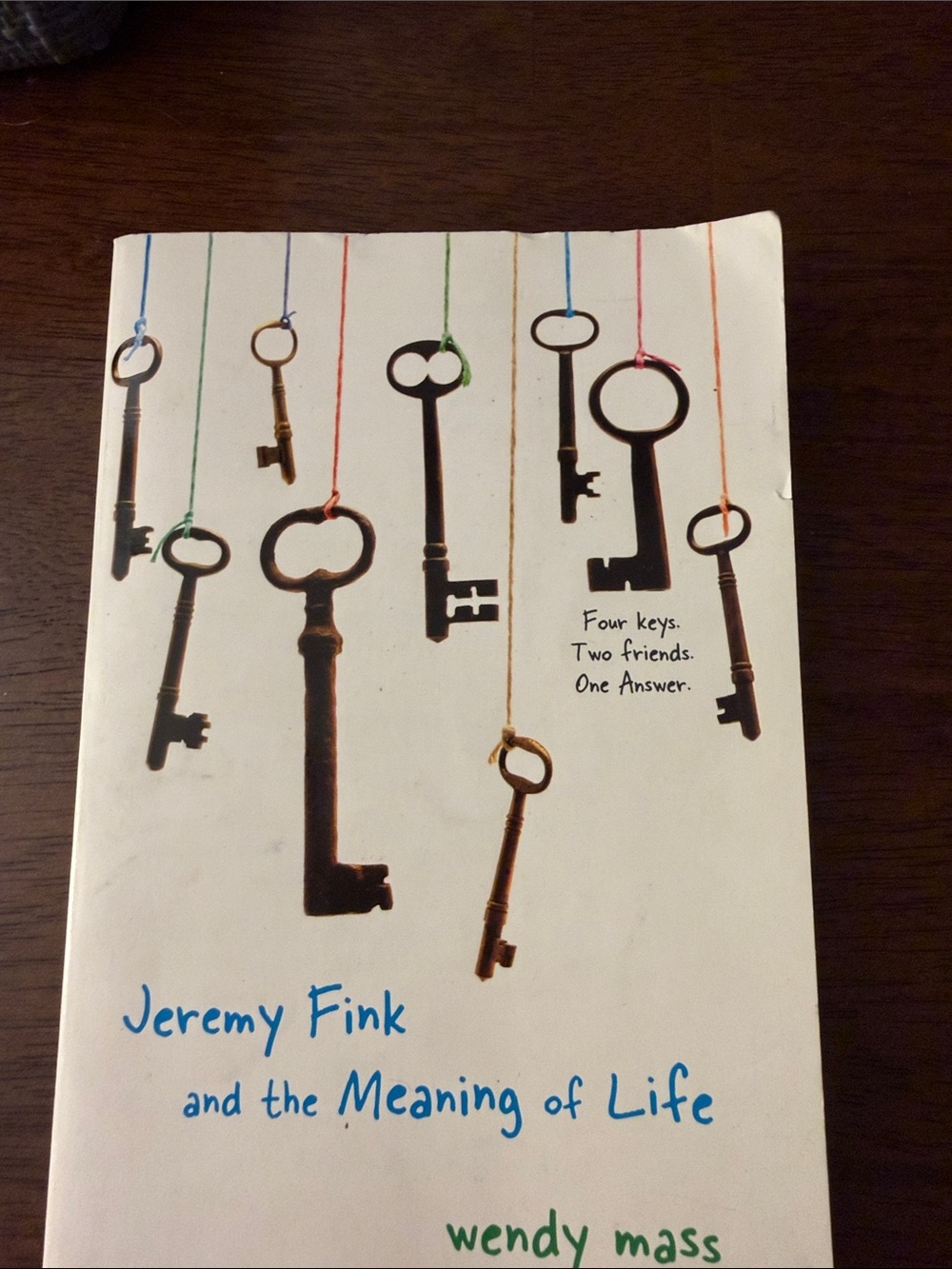 Wendy Mass 'Jeremy Fink and the Meaning of Life’ paperback